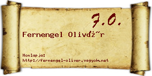 Fernengel Olivér névjegykártya